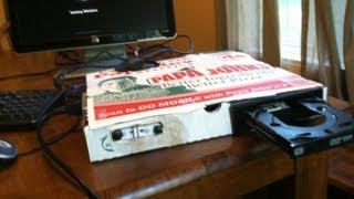 CustomBuilt Computer  In Pizza Box Must See [upl. by Oniluap]