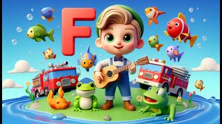 Sing Along Letter F Song for Toddlers  Fun with F Words amp Sounds [upl. by Delija]