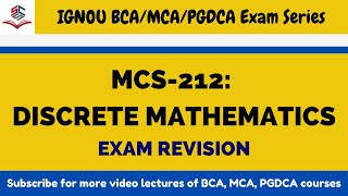 MCS212 Discrete Mathematics Revision  IGNOU MCA Exam Prep  ignouexampreparation ignouexams [upl. by Yraht531]