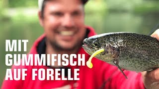 Forellenangeln super simpel mit Gummifischen am Forellensee [upl. by Icul]