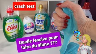 je teste des lessives pour faire du slime crash test quelle marque fonctionne [upl. by Anuahc]