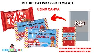 Candy Bar Template KITKAT WRAPPER TEMPLATE Tutorial CreatePrintAssemble [upl. by Spiers]