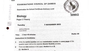 BIOLOGY PAPER 2 2023Q2 INTERNAL [upl. by Vaules]