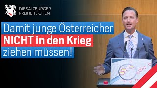 Volker Reifenberger FPÖ Damit junge Österreicher NICHT in den Krieg ziehen müssen [upl. by Trey]