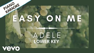 Adele  Easy On Me Piano Karaoke Version Lower Key [upl. by Rowley]