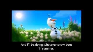 FROZEN  In Summer Olafs song  Official Disney 3D Movie Clip  Sing Along Words [upl. by Burnight945]