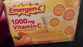 EmergenC Vitamin C 1000mg Supplement  Tangerine Flavor  PRODUCT REVIEW [upl. by Gwenore]