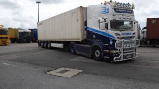 Scania R560 Nordik Line  Scania R500 V8  DAF XF 105460 au Havre [upl. by Erialc]