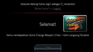 Kode Redeem dapat Quick Change Weapon 3 Hari PB Garena Gratis [upl. by Yltneb]