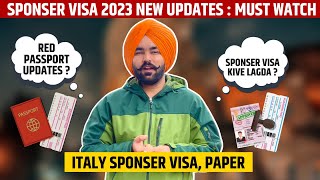 Italy Sponsorship Visa  Sponsorship visa  9 Month Papers Update  Italy Work Visa  Italy Paper [upl. by Kerat]