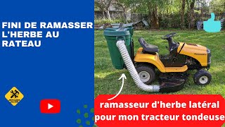 Ramasseur latéral dherbe fait maison pour tracto tondeuse [upl. by Mariana949]