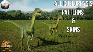 ALL COELOPHYSIS SKINS SHOWCASE  Jurassic World Evolution 2 [upl. by Aeslehc26]