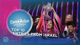 TOP 10 Entries from Israel  Eurovision Song Contest [upl. by Horter]