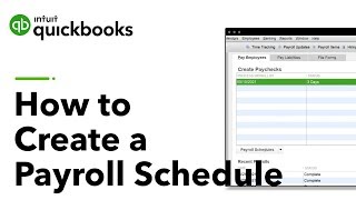 How to Create a Payroll Schedule in QuickBooks Desktop [upl. by Jehanna]