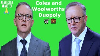 Albaneses ColesWoolworths View Supermarket Dominance Debate  Australian Labor  Liberal Greens [upl. by Ripley428]