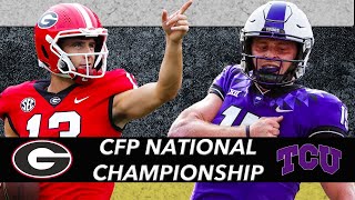 TCU vs Georgia LIVE CFP championship preview from LA  Countdown to the College Football Playoff [upl. by Sherry]