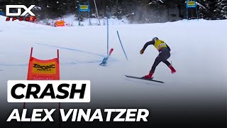 Alpine Ski Alex Vinatzer crash at Alta Badia  Gigante  2022 🇮🇹 [upl. by Ahsirkal525]