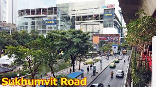 Sukhumvit Road ถนน สุขุมวิท Thanon Sukhumvit  Bangkok Thailand DEC 2023 [upl. by Jerri]