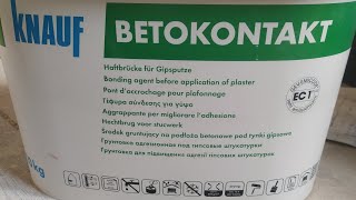 Підготовчі роботи грунтовка стін BETOKONTAKT KNAUF перед приклеєнням гіпсокартону Частина 1 [upl. by Prudy]