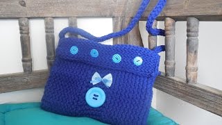 Tas breien met textielgaren [upl. by Lehplar]