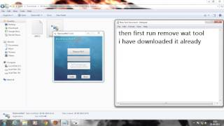 MAKE WINDOWS 7 GENUINE BY REMOVE WAT TOOL [upl. by Anawaj588]