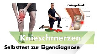 Knieschmerzen unter der Kniescheibe  Patellaspitzensyndrom Selbsttest  jumpers knee [upl. by Lauer]