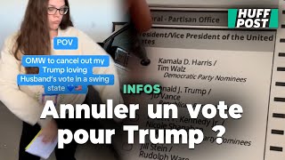 Sur TikTok ces femmes « annulent » le vote trumpiste de leur mari ou de leur père [upl. by Noyes582]