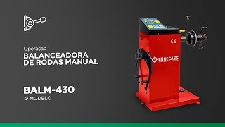 Como operar Balanceadora de rodas pneus manual BALM 430 Engecass [upl. by Dobb102]