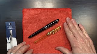 Unboxing and inking my Sailor Pro Gear Slim Cyber Yellow Demonstrator [upl. by Oby]