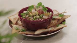 Ceviche de scampis et tortilla chips faits maison [upl. by Ahsiryt]