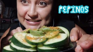 ASMR comiendo pepinos con tajin [upl. by Nic]