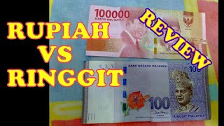 Uang Malaysia ringgit VS Uang Indonesia rupiah baru [upl. by Nyla]