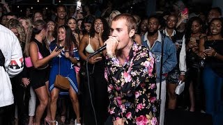 Justin Bieber performing Hold On Live from a party in LA shorts [upl. by Buseck327]