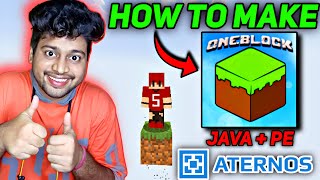 How To Add One Block World in Aternos Server  How To Make OneBlock Server in Aternos [upl. by Drawyeh]