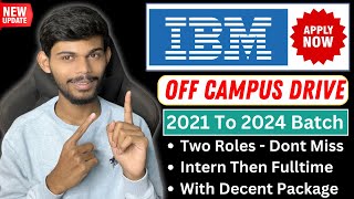 IBM Off Campus Drive 2024  Hiring Freshers  Apply Now [upl. by Terese]