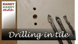 Drilling hole in ceramic tile How to make a hole in a tile What drill to use [upl. by Ennovyhc]