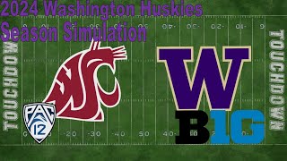 2024 Washington Huskies Simulation Week 3  Washington State Cougars vs Washington Huskies [upl. by Aisereht198]