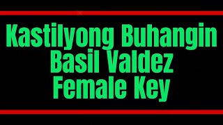 Kastilyong Buhangin by Basil Valdez Female Key Karaoke [upl. by Jordana]