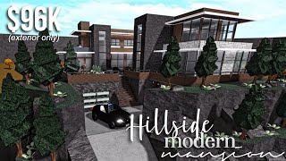 Hillside Modern Mansion part1exterior  Roblox Bloxburg  GamingwithV [upl. by Akitan]