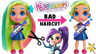 Hairdorables Get BAD HAIRCUTS at Sunny Day Salon  Fun Big Hair Dolls Unboxing [upl. by Giordano]