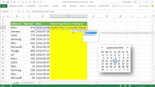 excel643  Jak wyznaczyć numer tygodnia w miesiącu [upl. by Mendelson]