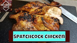 Spatchcock Chicken  Weber Kettle [upl. by Nuawed]