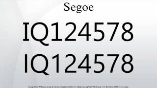 Segoe [upl. by Enelyam417]