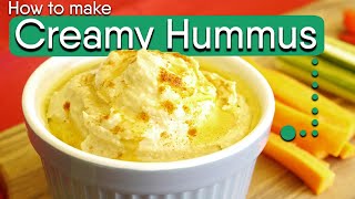 How to make Creamy VEGAN Garlic Hummus Dip  Not Only Carrots cooking Show [upl. by Irehc]