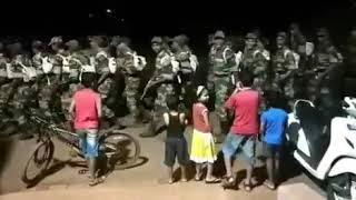 Kids cheering the probies undergoing training in Belgaum  Indian Army [upl. by Lubbock]