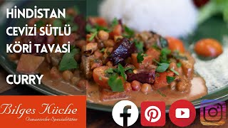 Hindistan Cevizi Sütlü Köri tavası  Curry mit Kokosmilch amp Kichererbsen [upl. by Triley359]