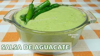 Salsa taquera de aguacate  Salsa verde para tacos [upl. by Flor]