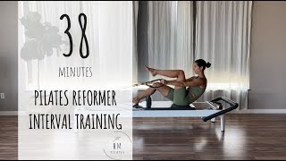 Pilates Reformer  Intermediate Interval Workout  Core Arms Glutes and Legs [upl. by Glad944]