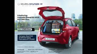 Hyundai Grand i10 NIOS HyCNG Duo Cylinder  Gajraj Hyundai [upl. by Delano272]