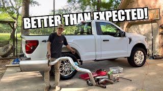 HOMEMADE MUFFLER DELETE  2024 F150 SOUNDS SICK [upl. by Loreen111]